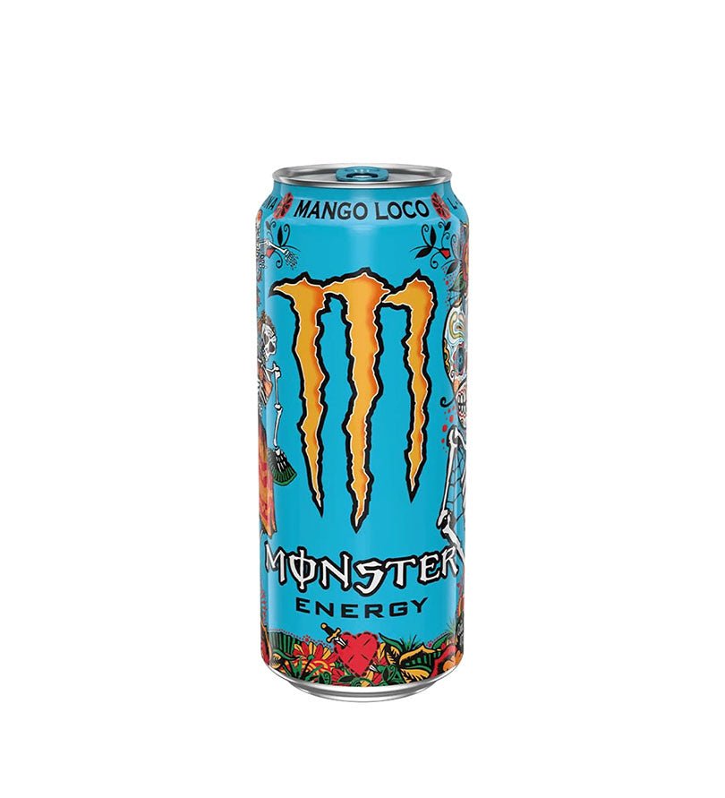 Lata de bebida energizante Monster Mango Loco de 473 ml