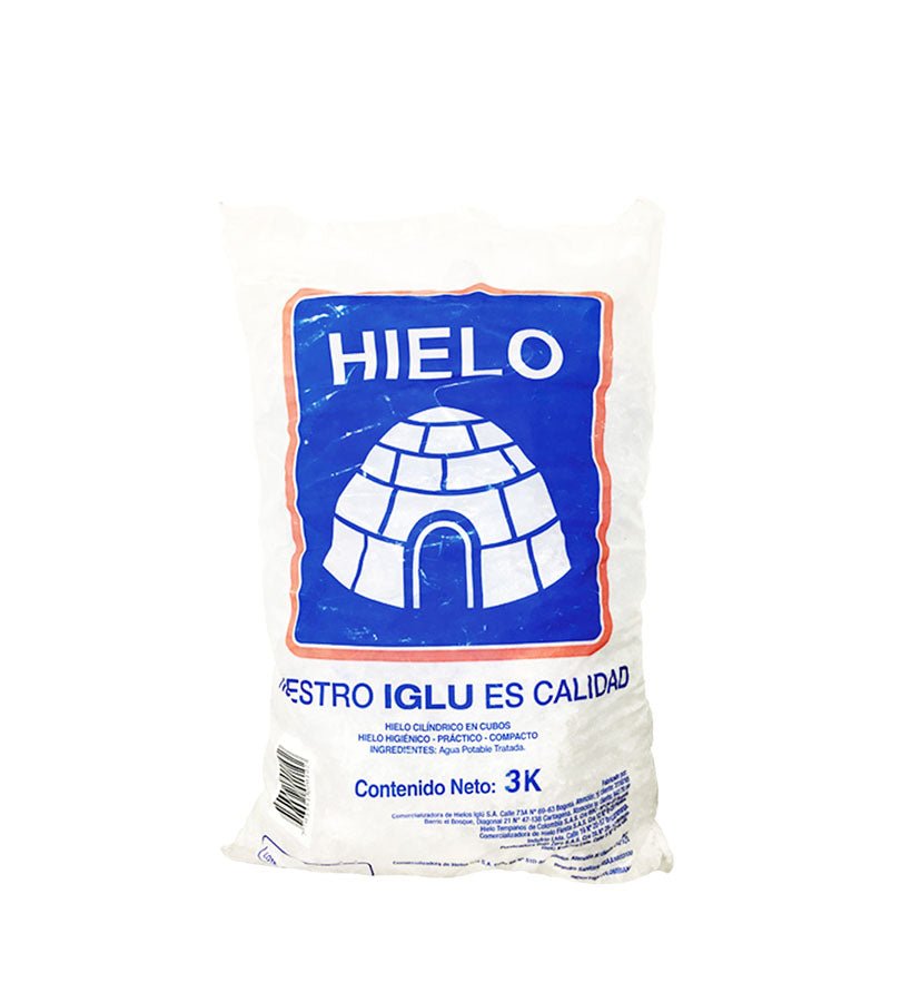 Bolsa de Hielo Iglú Grande 3K Licores Medellín