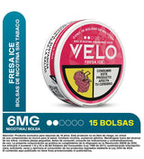 Bolsas de Nicotina Velo Fresa Ice - 6mg - Licores Medellín