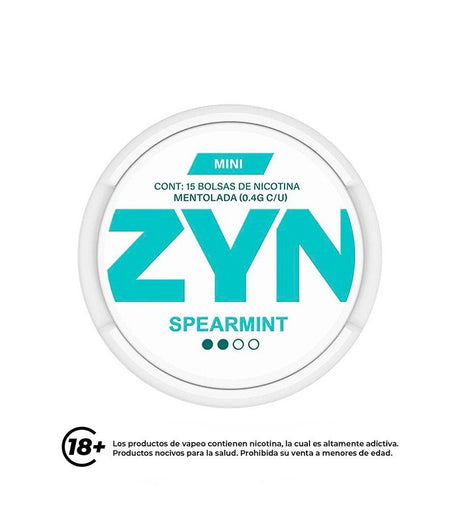 Bolsas de Nicotina Zyn Spearmint - 3mg - Licores Medellín