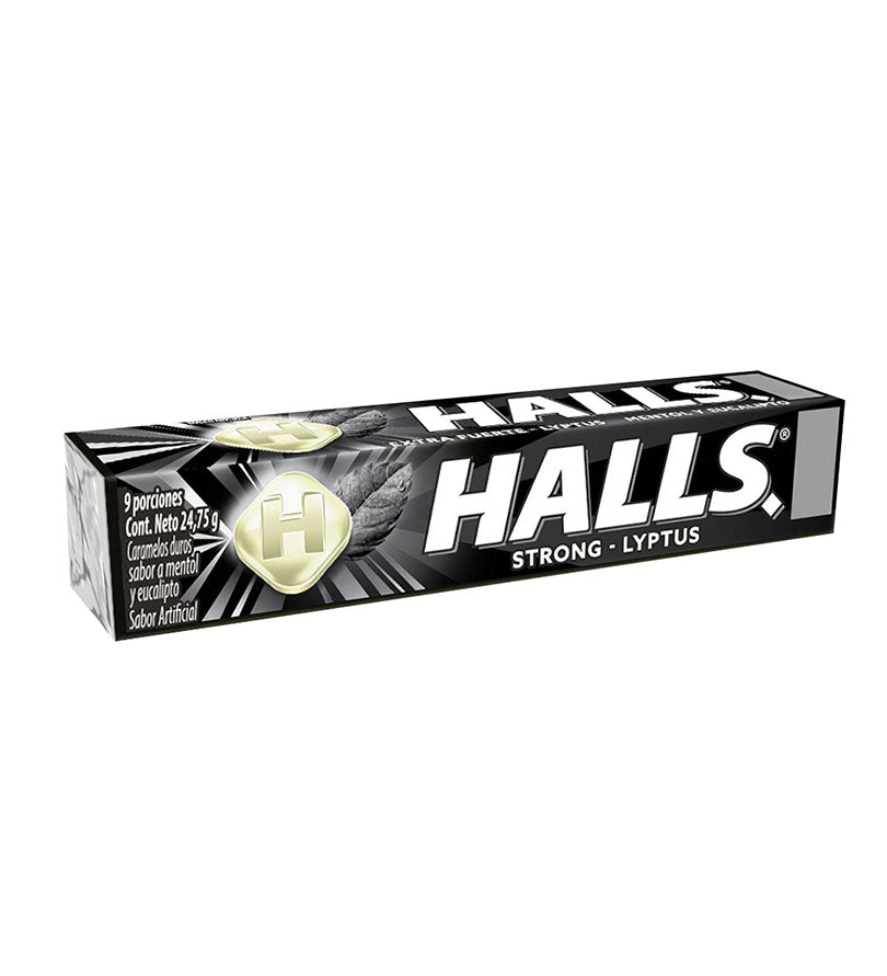 Barra de caramelos Halls Negro de 9 unidades
