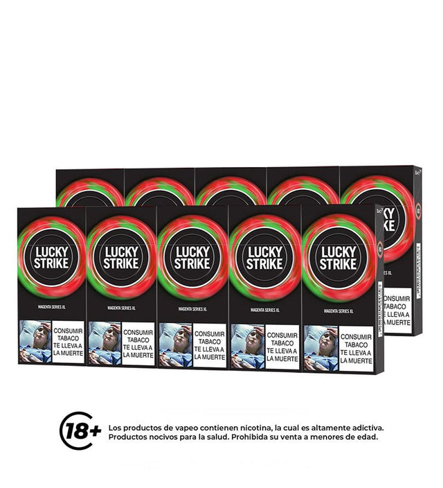 Cartón Medio Cigarrillo Lucky Sandia - 20 Cajetillas - Licores Medellín