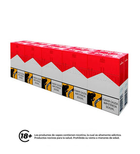 Cartón Medio Cigarrillo Marlboro Rojo - 10 Cajetillas - Licores Medellín