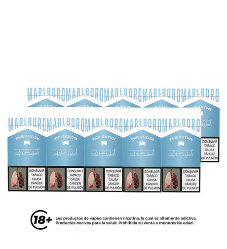 Cartón Medio Cigarrilo Chesterfield White - 10 Cajetillas - Licores Medellín