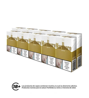 Cartón Medio Cigarrilo Marlboro Gold - 10 Cajetillas - Licores Medellín