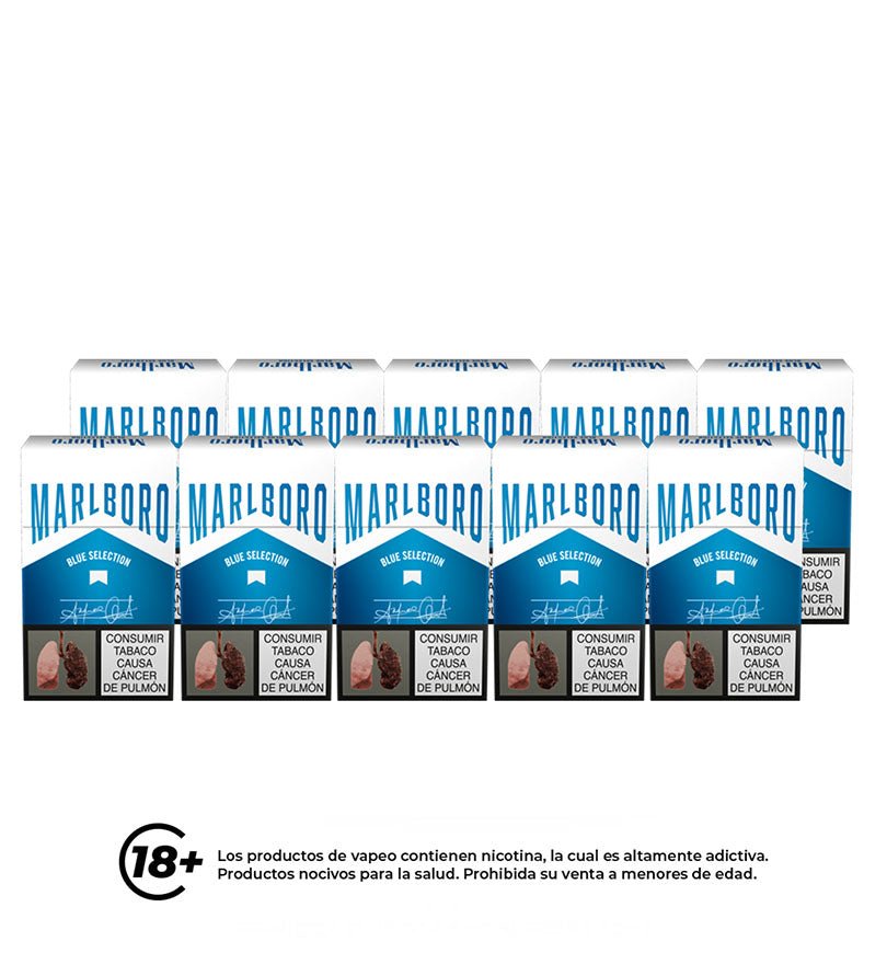 Cartón de 10 cajetillas de cigarrillos Chesterfield Blue