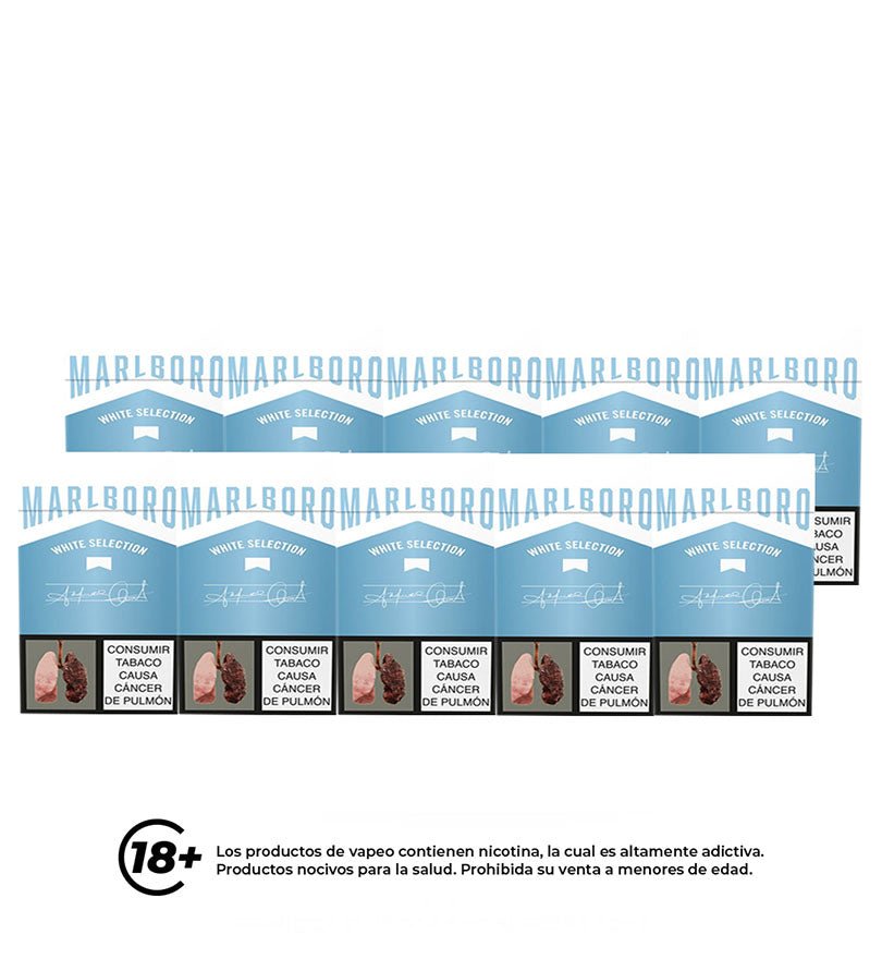 Cartón Paquete Cigarrillo Chesterfield White - 10 Cajetillas - Licores Medellín