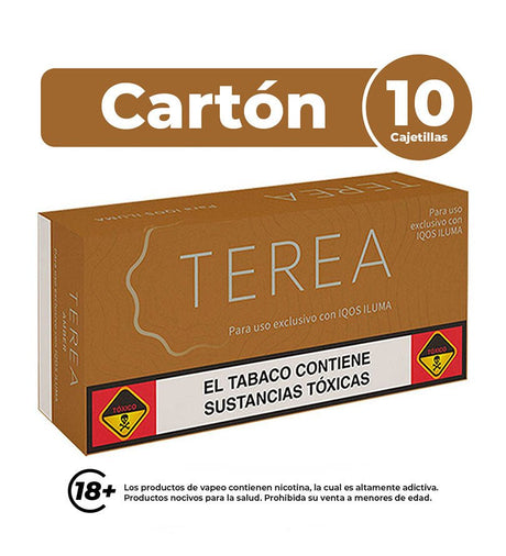 Cartón Terea Amber - 10 Cajetillas - Licores Medellín