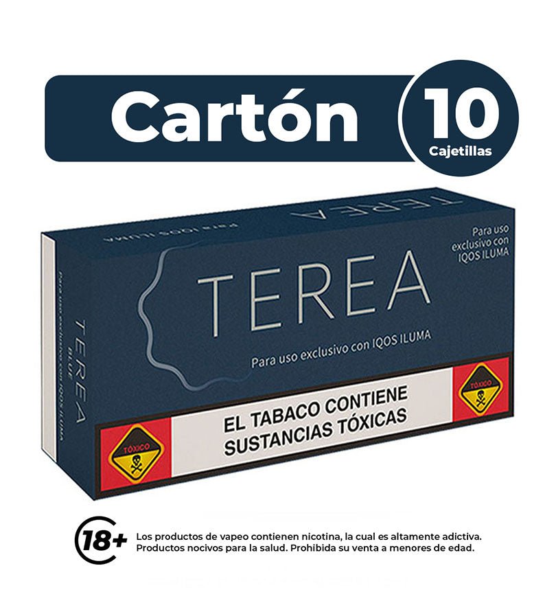 Cartón de 10 cajetillas de TEREA Blue