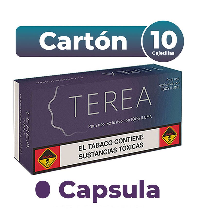 Cartón de 10 cajetillas de TEREA Purple