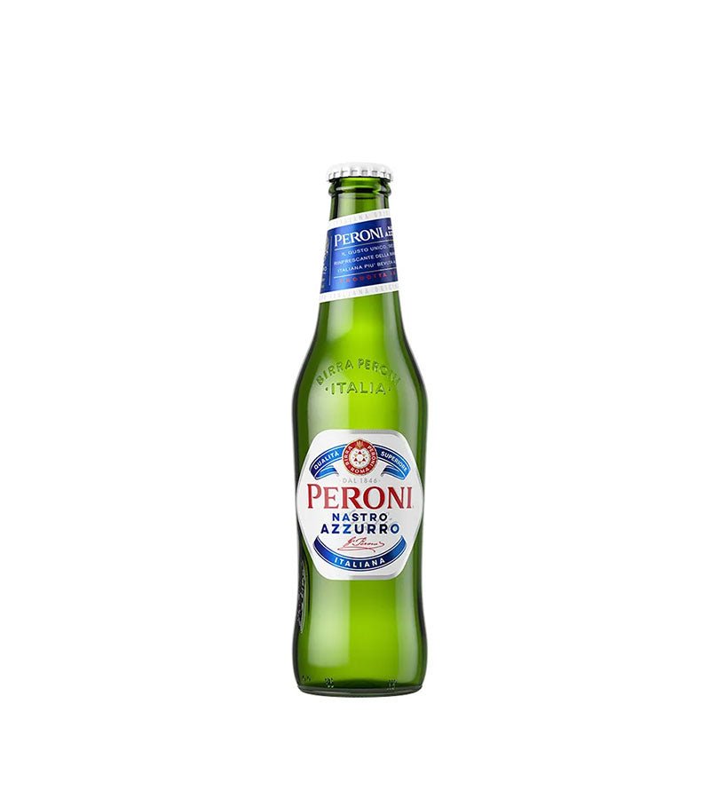 Botella de vidrio de cerveza Peroni de 330 ml