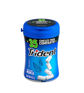 Chicle Trident Tarro Menta - 45,5g - Licores Medellín