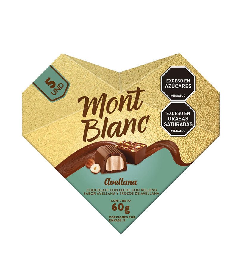 Chocolates Montblanc Corazón - 60g - Licores Medellín