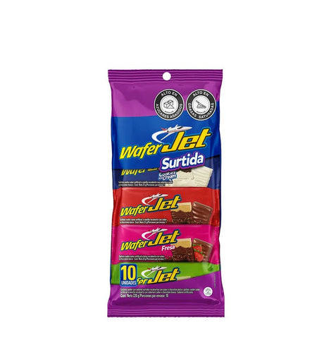 Chocolatina Jet Wafer Surtida Bolsa - 220g - Licores Medellín