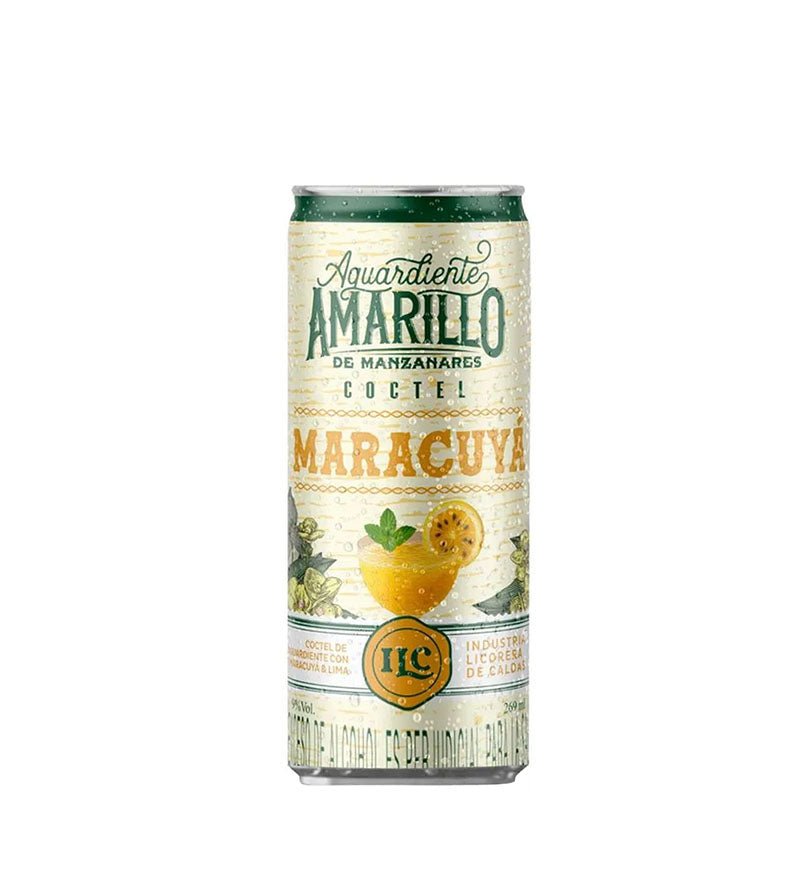 Coctel Maracuyá Aguardiente Amarillo de Manzanares - 269ml - Licores Medellín