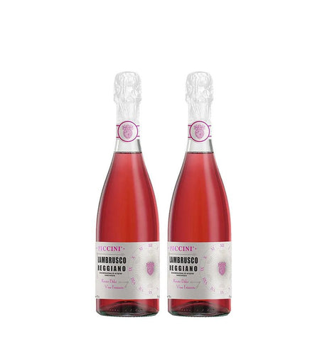 Combo 2 Botellas Vino Espumoso Lambrusco Piccini Rose - 750ml - Licores Medellín