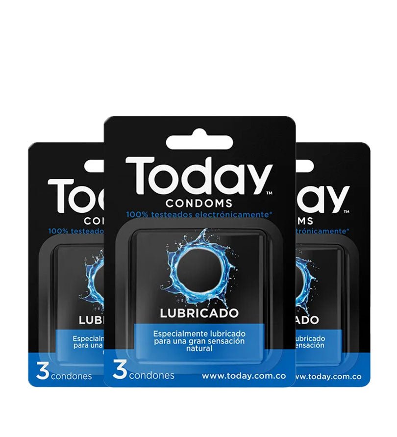 Caja de condones Today Lubricado con 3 unidades