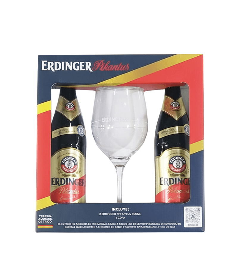 Estuche 2 Cervezas Erdinger + Copa - Licores Medellín