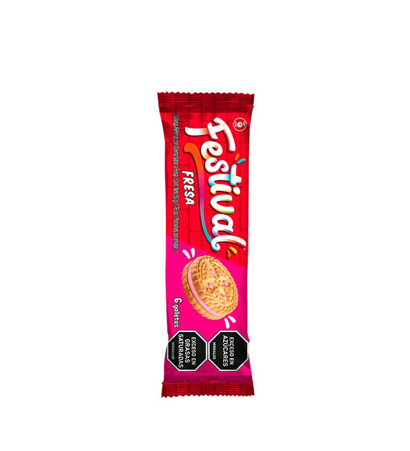 Empaque de galletas Festival Fresa de 50 g