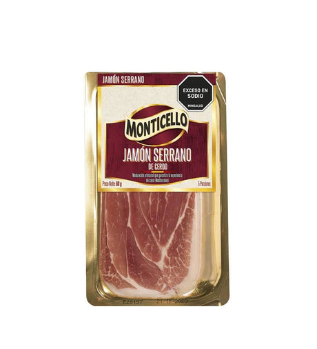 Jamón Serrano Monticello - 80g - Licores Medellín