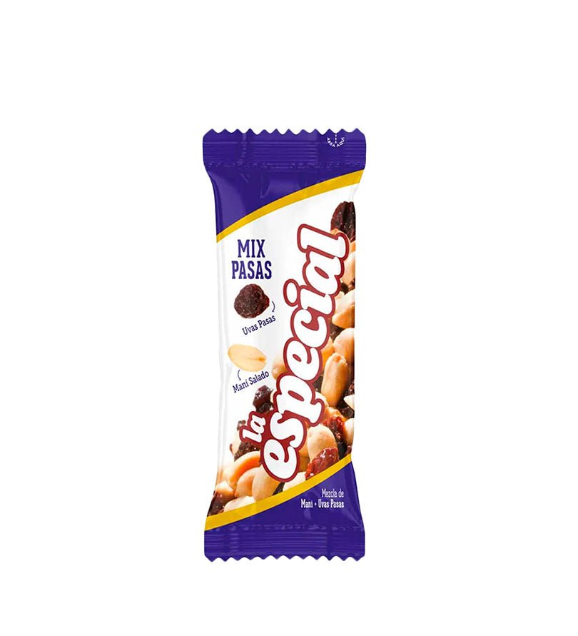 Empaque de maní con pasas La Especial personal de 35 g