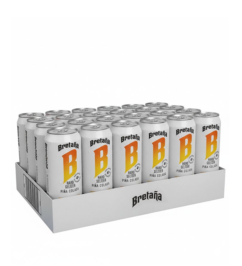 Paca de 24 latas de Bretaña Hard Seltzer Piña Colada de 269 ml