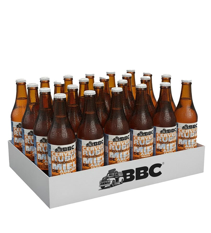 Paca de cerveza BBC Cajicá Miel, 24 botellas de 330 ml