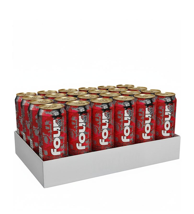 Paca de 24 latas de coctel Four Loko Ponche de Frutas de 473 ml