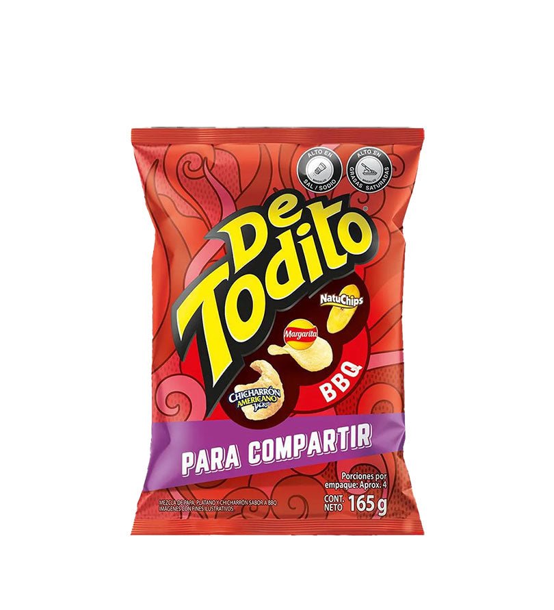 Empaque de pasabocas De Todito BBQ de 165 g