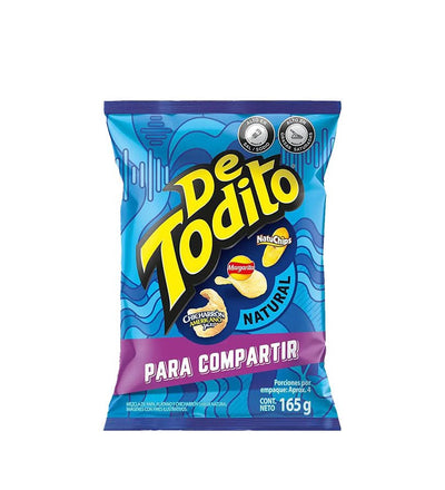 Empaque de pasabocas De Todito Natural de 165 g