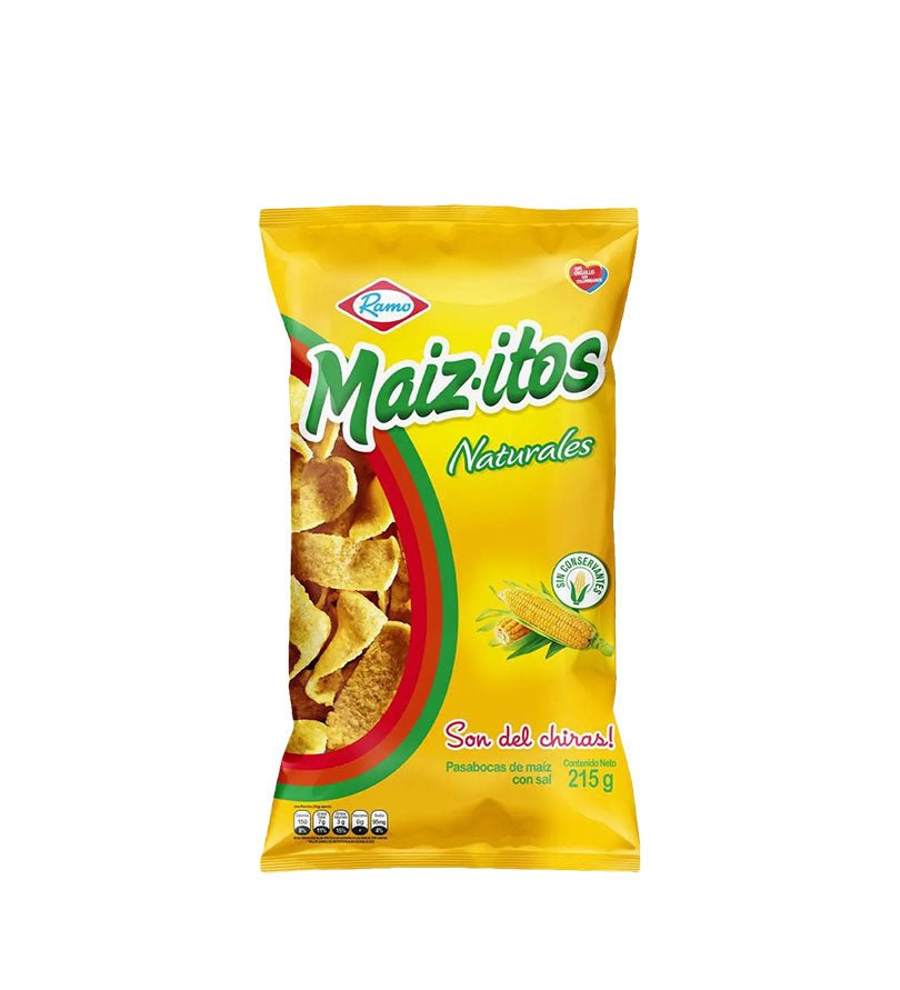 Empaque de pasabocas Maizitos Ramo natural de 215 g