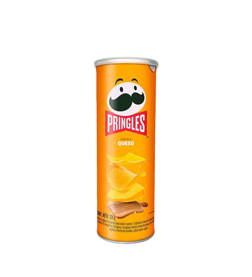 Empaque de papas Pringles sabor queso de 124 g