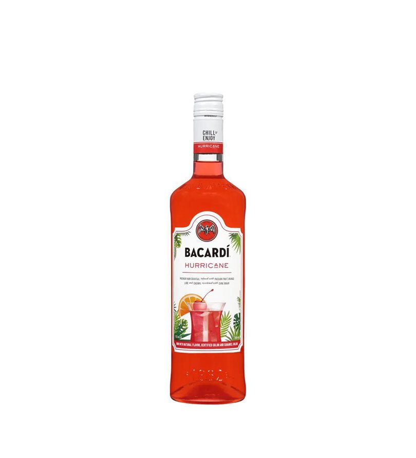 Botella de coctel Bacardí Hurricane de 750 ml de color rojo