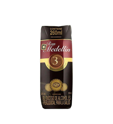 Ron Medellín 3 Años Añejo Cuarto - 260ml - Licores Medellín