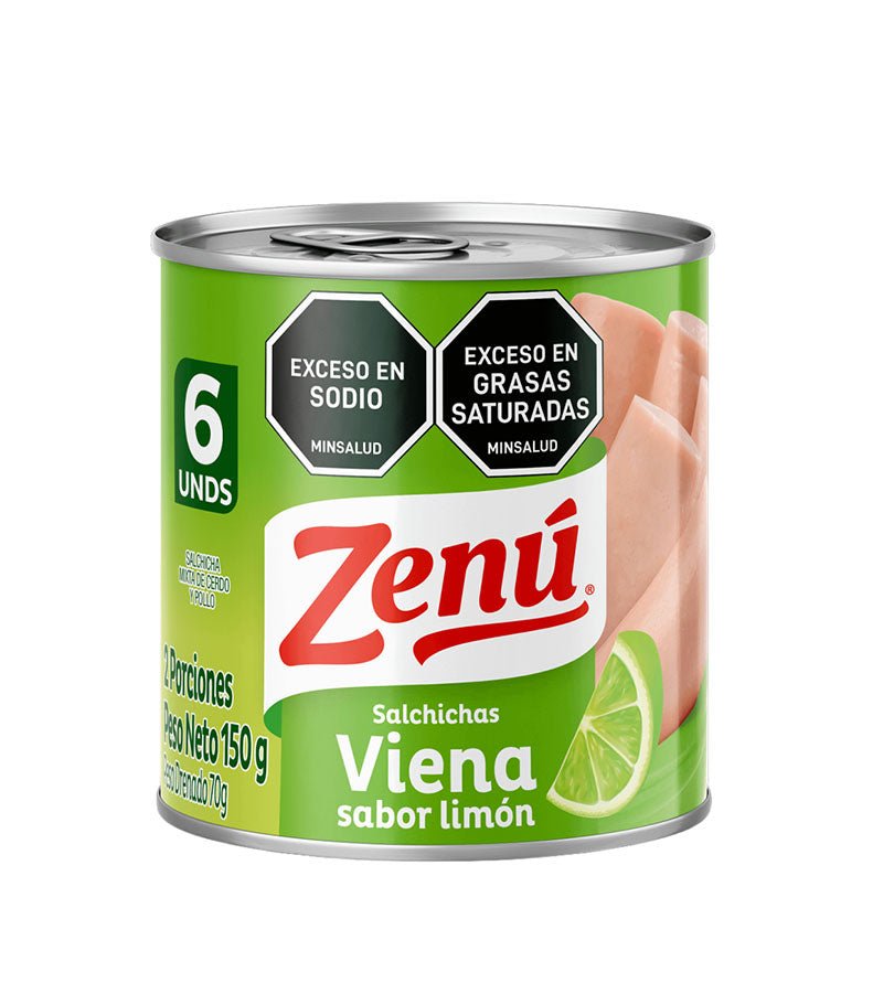 Empaque de salchichas Viena sabor limón Zenú de 150 g