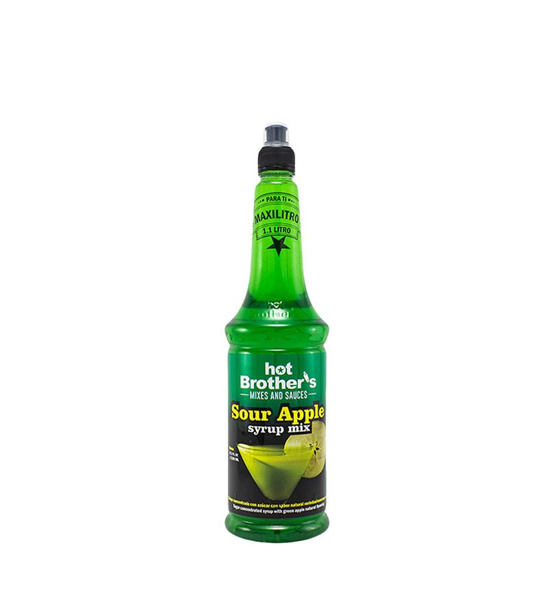 Botella de sirope Manzana Verde Mix Hot Brother's de 1 L