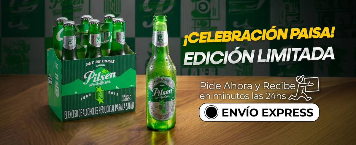 Six pack de cerveza Pilsen edición limitada Celebración Paisa, a domicilio en Medellín