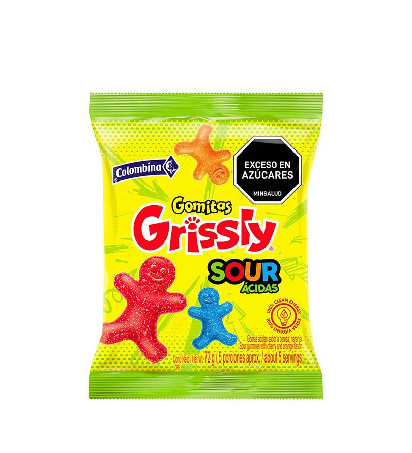 Empaque de gomitas Grissly de 72 g