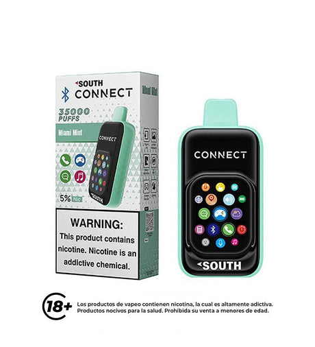 Vaper Desechable South Connect Miami Mint - 35000 Puff - Licores Medellín