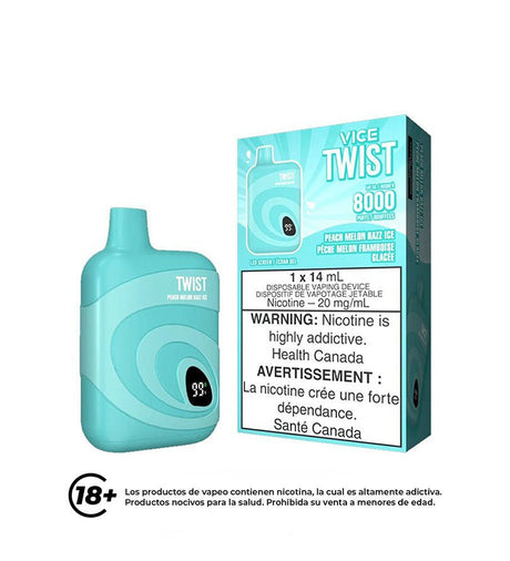 Vaper Desechable Stlth Vice Twist Peach Melon Razz Ice - 8000 Puff - Licores Medellín