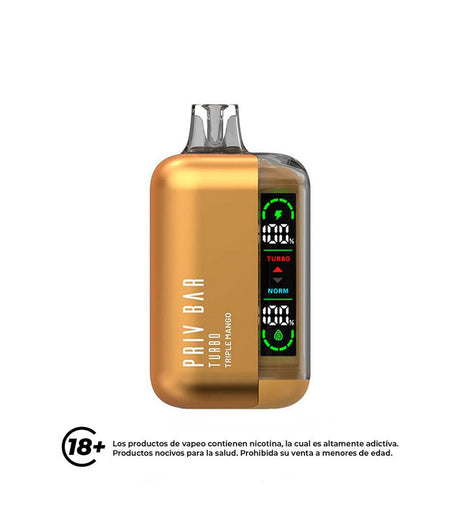 Vaper Priv Bar Triple Mango - 15000 Puff - Licores Medellín