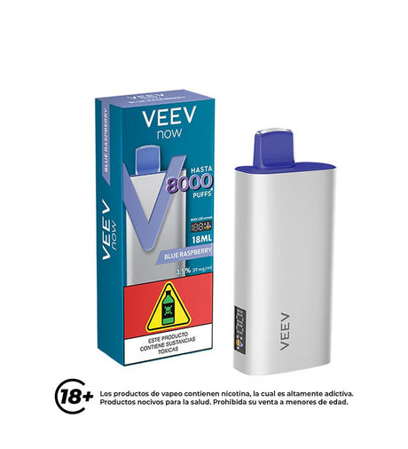 Vaper VEEV Now Blue Raspberry - 8000 Puffs - Licores Medellín