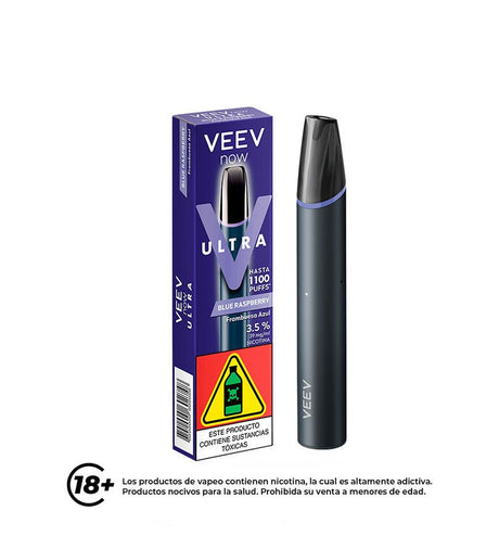Vaper VEEV Now Ultra Blue Raspberry - 1100 Puffs - Licores Medellín