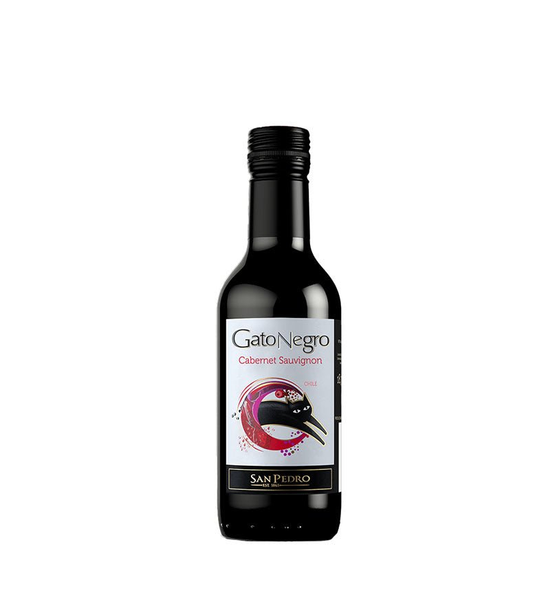 Botella pequeña (piba) de vino Gato Negro Cabernet Sauvignon de 187 ml