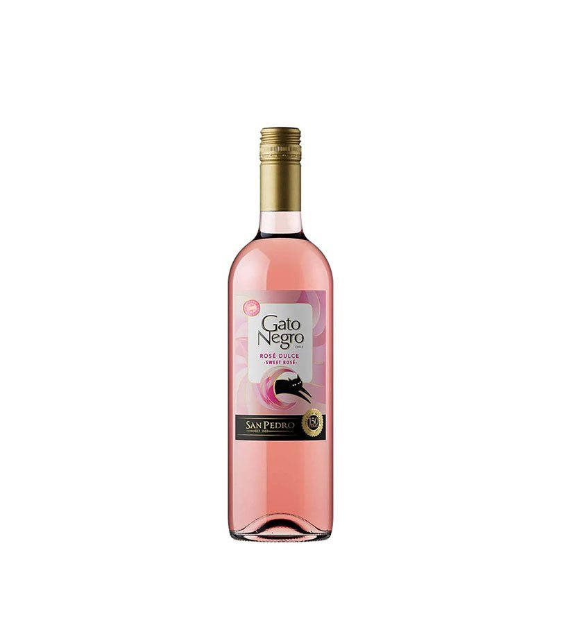 Botella de Vino Gato Negro Rosé Dulce de 750 ml