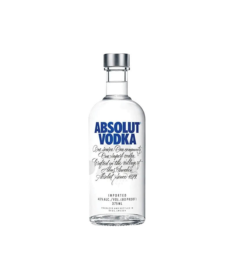 Media botella de vodka Absolut de 350 ml