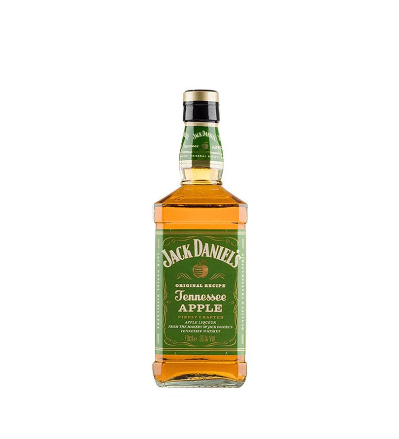Botella cuadrada de Jack Daniel's Tennessee Apple de 700 ml con etiqueta verde