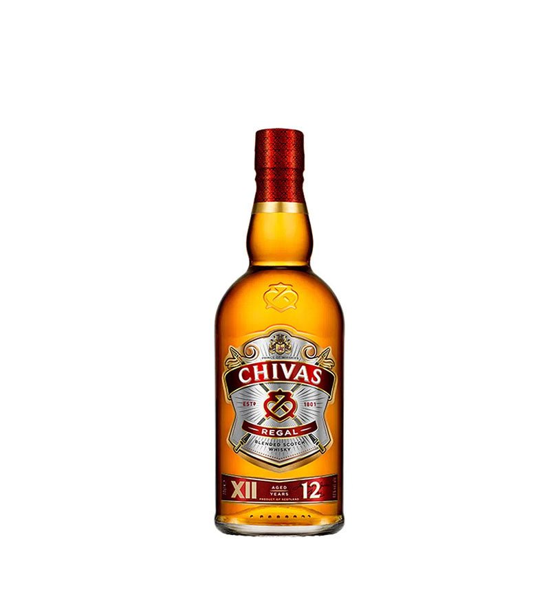 Botella redondeada de Whisky Chivas Regal 12 Años de 700 ml