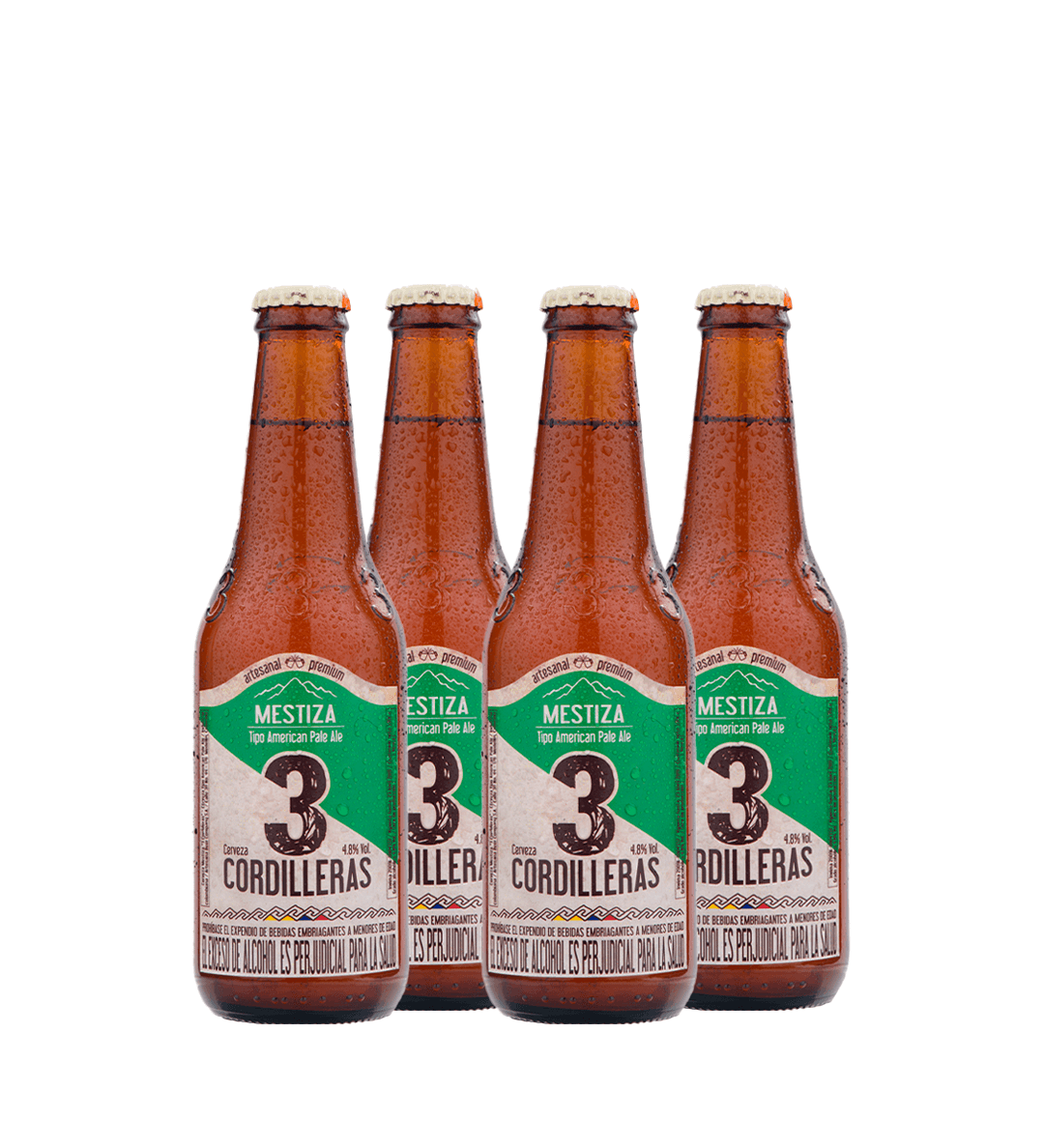 4 Pack Cerveza 3 Cordilleras Mestiza - 300cc - Licores Medellín