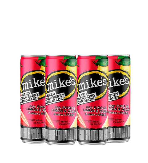 4 Pack Strawberry Mikes Lata - 355 cc - Licores Medellín